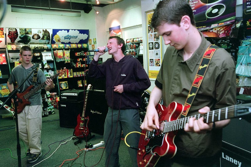 Do you remember Kippax band Insense? They are pictured in June 2000 playing at Virgin Megastore ahead of a performance at Breeze 2000.