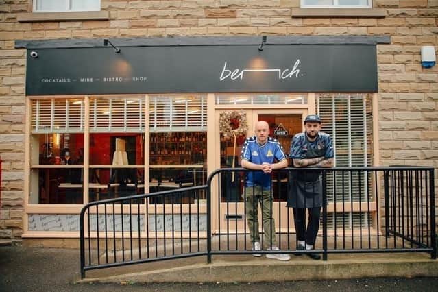 Owners Jack Wakelin and Tom 'Ronnie' Aronica outside Bench, on Nether Edge Road, in Nether Edge, Sheffield. It has been named as one of the top 50 cocktail bars in the UK.