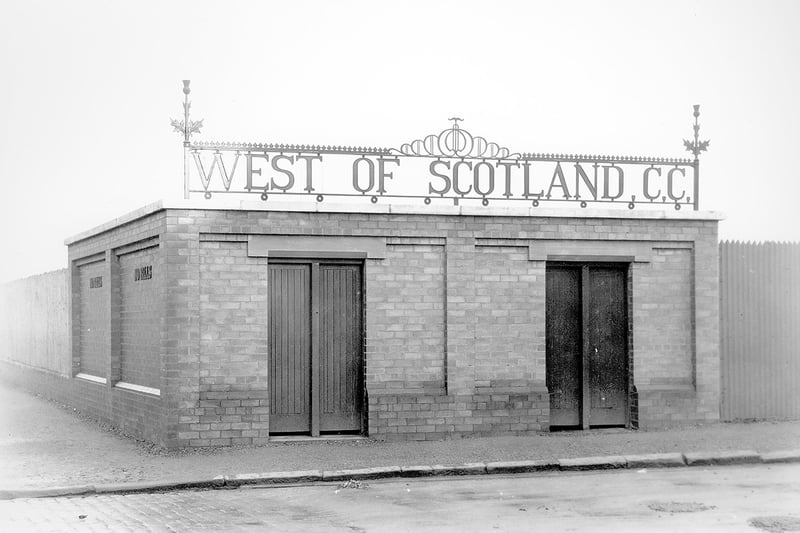 The West of Scotland Cricket Club was founded in 1862. By 1922, the Club had a membership of over 500, seating accommodation for 3,500 and a turnstile at every entrance. A reconstructed pavilion was opened in April 1923 and a new scoreboard built in 1936. 