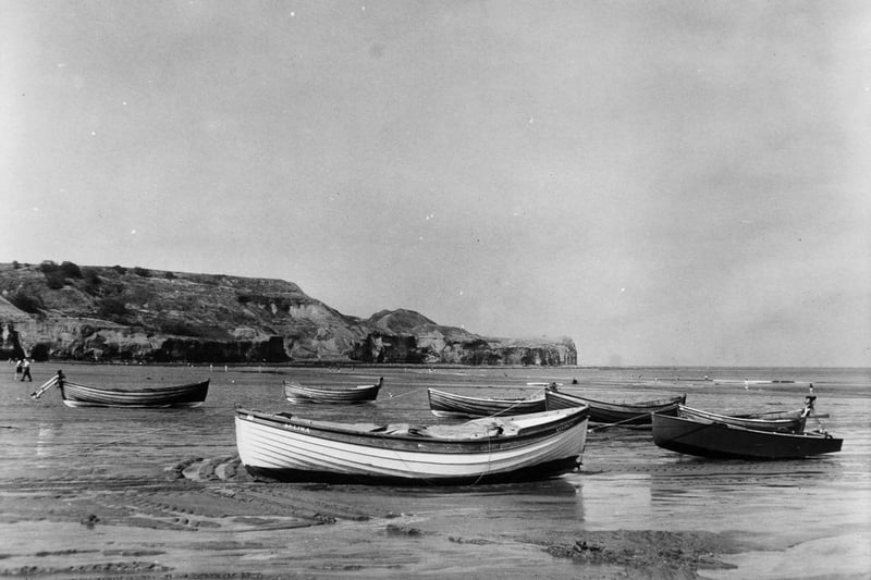 Beach and fishing boats in August 1964.