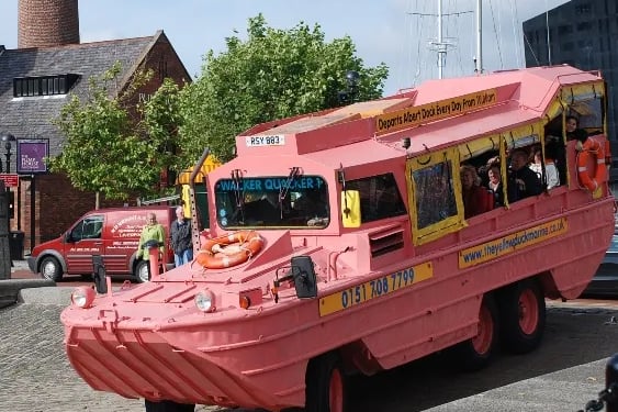 The Duckmarine had a pink makeover for Breast Cancer Awareness month in 2012.