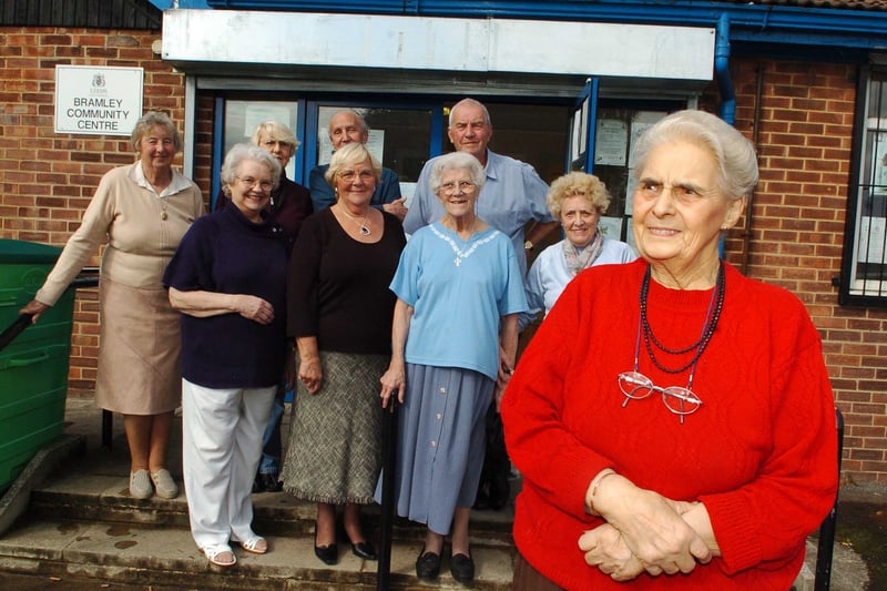 September 2007 and Bramley History Society were  up in arms over council plans to turn Bramley Community Centre into a youth centre. Pictured is chair Elsie Firth, with History Society members.