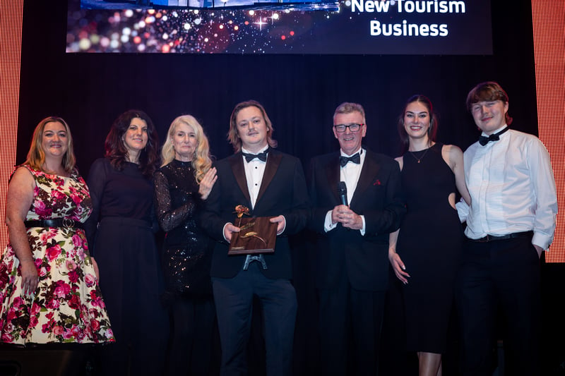 The Rum Fox accepting their New Tourism of The Year award. Sponsored by Blackpool and the Fylde College.