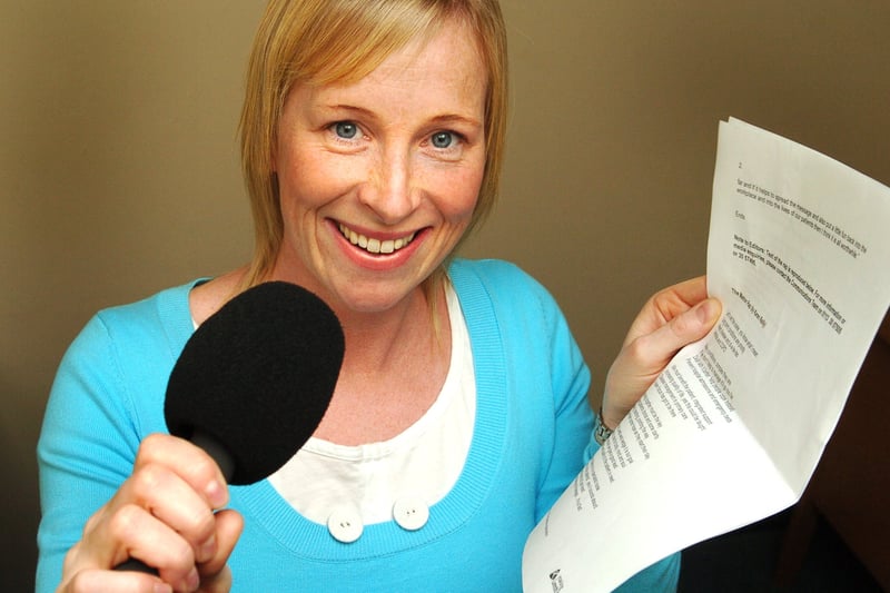 This is community matron Karen Reilly from Bramley Clinic Health Centre pictured in October 2007. She had written and recorded a rap song called the 'Matron Rap', for her presentation at university.