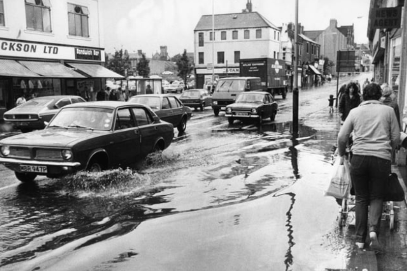 Storms in September 1982 and look at the effect on Fowler Street. 