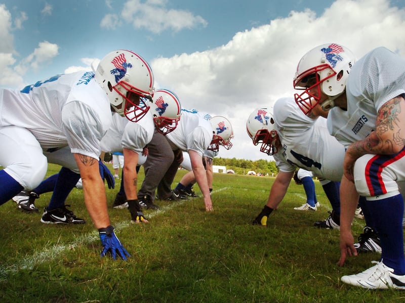 The DC Presidents American football team demonstrating their game at the Sunderland Festival 13 years ago.