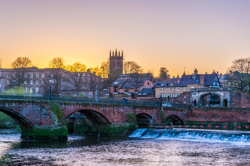 National rank: 43. In fourth place is Chester, a beautiful city filled with bars, pubs, clubs, hotels and restaurants. Filled with history, Chester is known for its Roman walls.