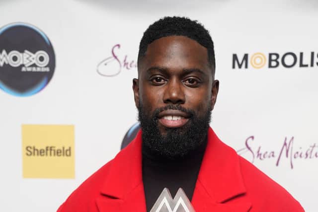 Ghetts, with his Pioneer Award.