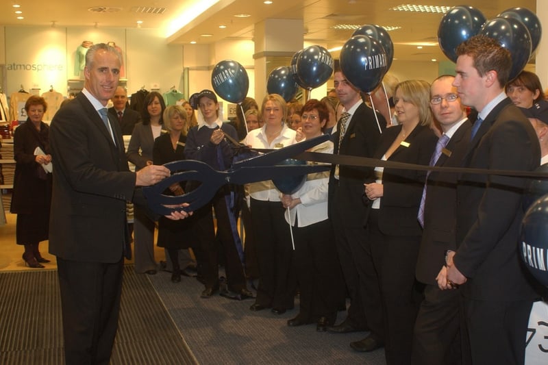 A lot of interest as the store is officially opened by Mick McCarthy.