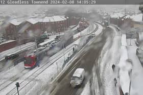 Conditions on Gleadless Townend in the snow on Thursday, February 8