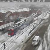 Conditions on Gleadless Townend in the snow on Thursday, February 8