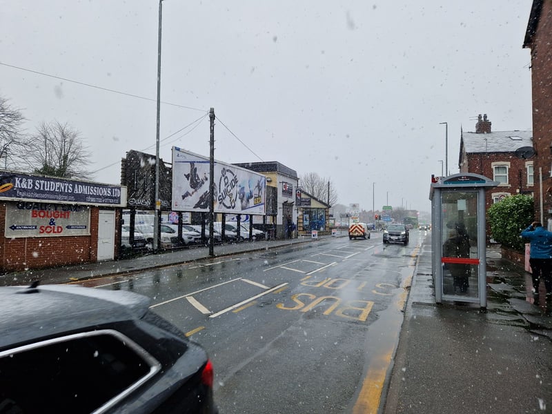 The Met Office has issued a yellow weather warning for snow, which means there could be disruption to travel - and it looked like there were few cars on Haddon Road in Burley this afternoon.
