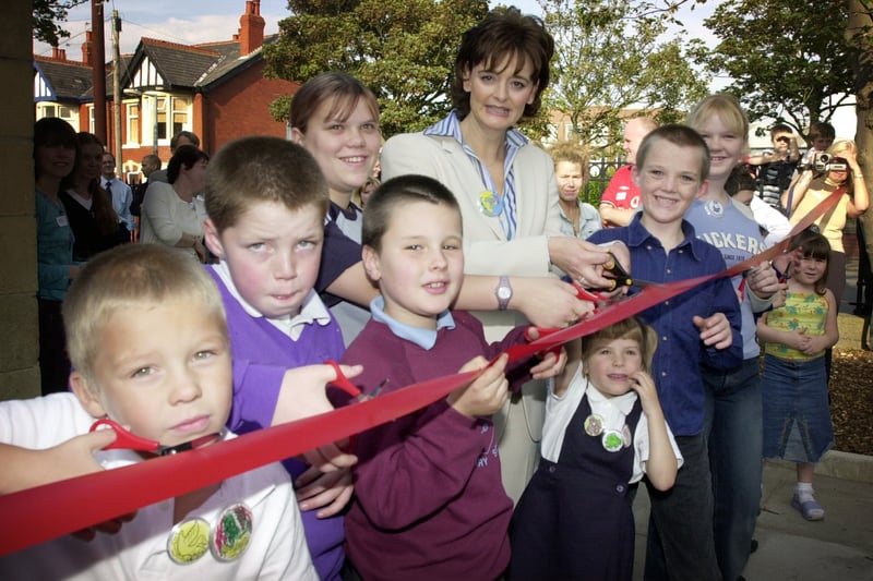 Cherie Blair joined local children to officially open the new Barnardo's centre , Bennet Ave
 