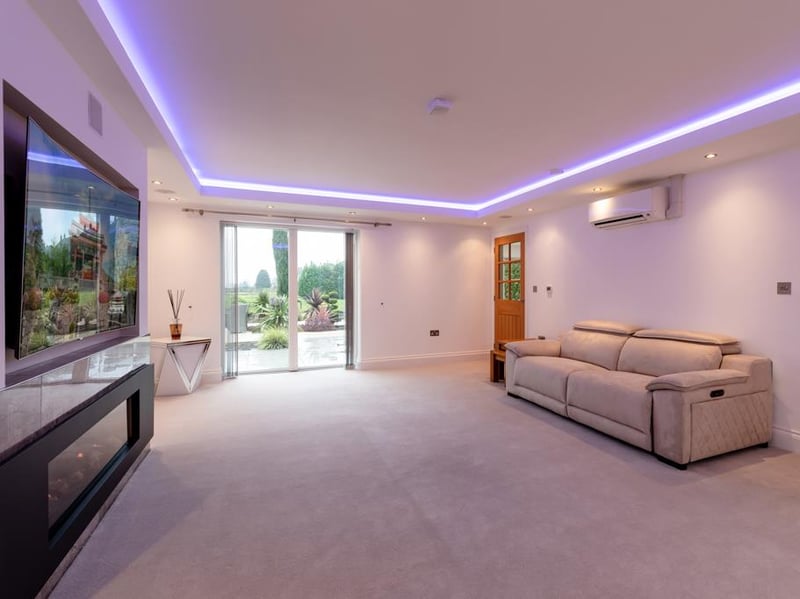 Numerous rooms in this stunning home contain feature LED lightings. 