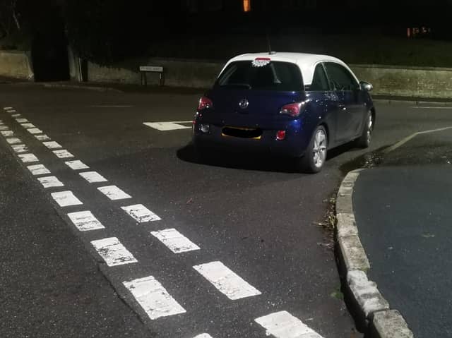 An example of bad parking shared by South Yorkshire Police as part of Operation Park Safe, which is being expanded after 900 drivers faced action