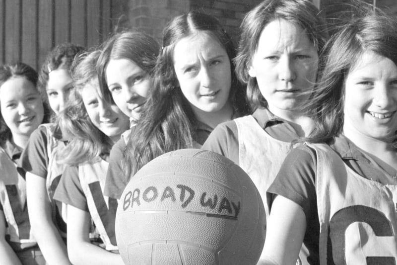 The Broadway Secondary School team lined up for this photo in November 1973.
