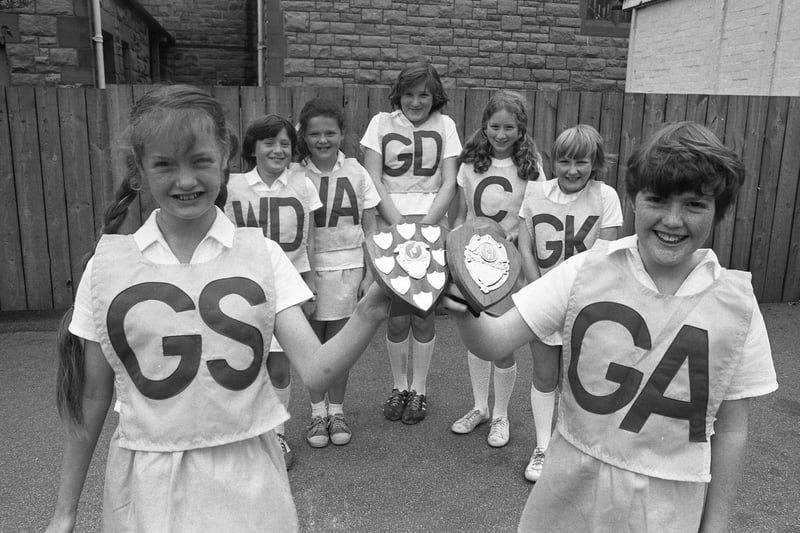 St Hilda's RC Primary School Netball Team appeared in the Sunderland Echo in July 1980.