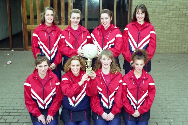 Raising a trophy in 1982 was the Farringdon School under-16 team.