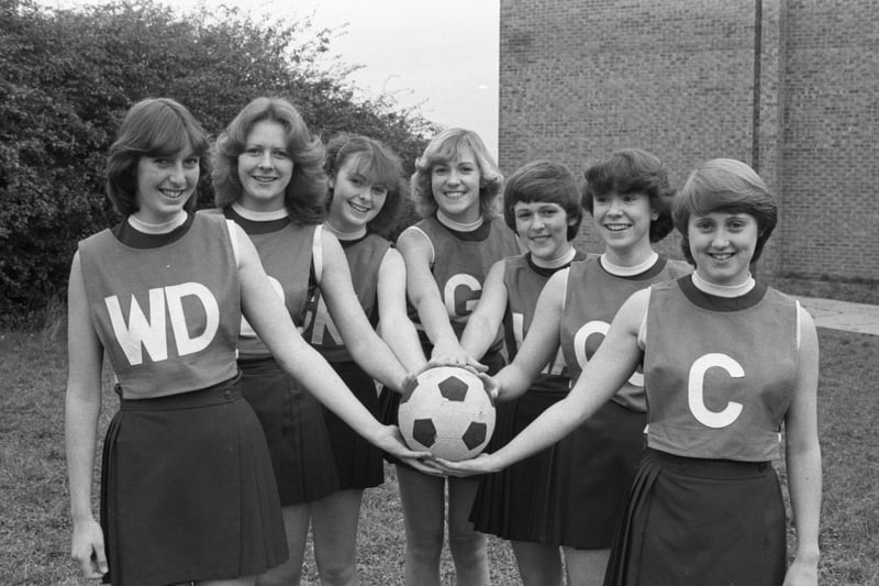 The Monkwearmuth School under 19 netball team posed for this photo in October 1978.