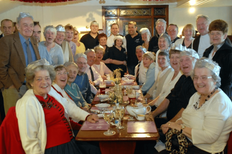 Regulars of the Greyhound in Jarrow enjoyed a Christmas lunch provided by the pub in 2007.
