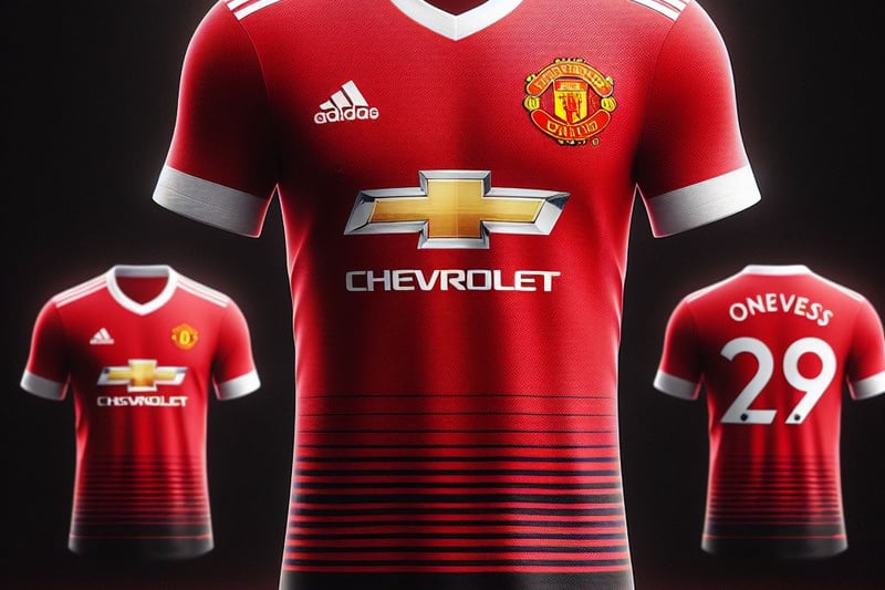 This looks like a Man United shirt from years ago. Outdated sponsor!
