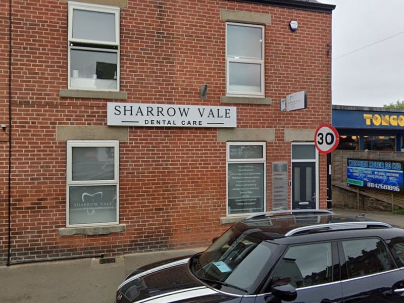 Sharrow Vale Dental Care, at 262 Sharrow Vale Road, Hunters Bar, Sheffield S11 8ZH, is accepting new NHS patients, but only children aged 17 and under. It has an average rating of 4.9 stars from 629 Google reviews