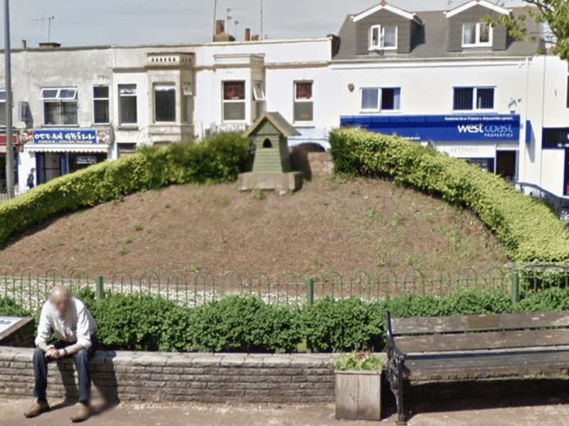 In May 2012, the floral clock was just soil