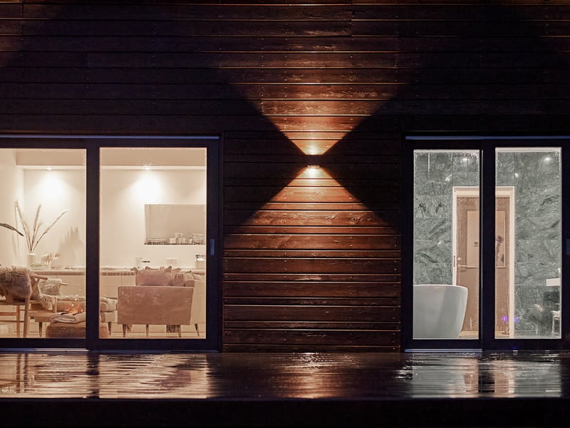 The holiday home is a unique architectural gem.