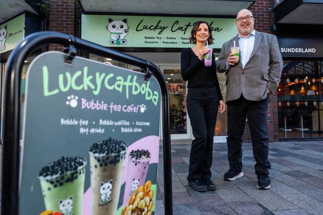Lucky Cat Boba, which recently moved to larger premises in High Street West, offers colourful pancakes on its menu, including heart-shaped pancakes for February. 