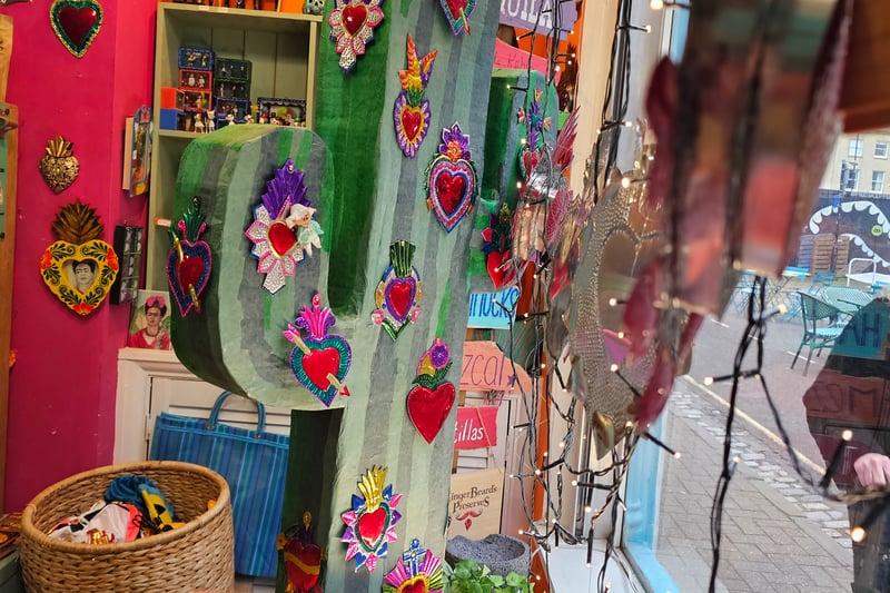 At Otomi, staff recommended the tin sacred hearts from Mexico (£5 to £30) as a colourful, quirky Valentine’s Day gift that can be put on the wall all year round.