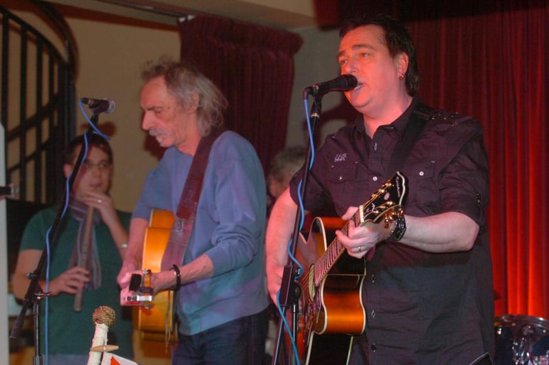 Pete Dodds (centre) and Paul Jackson (right) were performing at the pub in 2010.