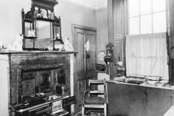 The interior of kitchen in a tenement