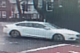 Police want to speak to the driver of this white saloon car.