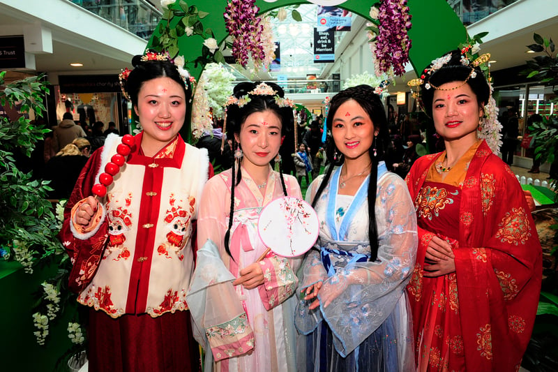 Leeds Chinese Community School dancers - Jing, Xiulan, Kayan and Yan
