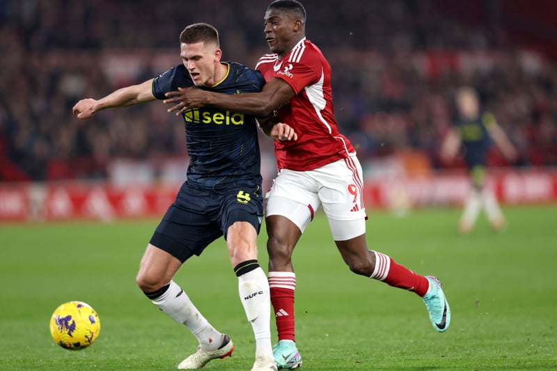 Struggled to deal with Forest’s pace when Elanga equalised. Taiwo Awoniyi also saw a contentious penalty turned down after beating the Dutchman in a foot race.  