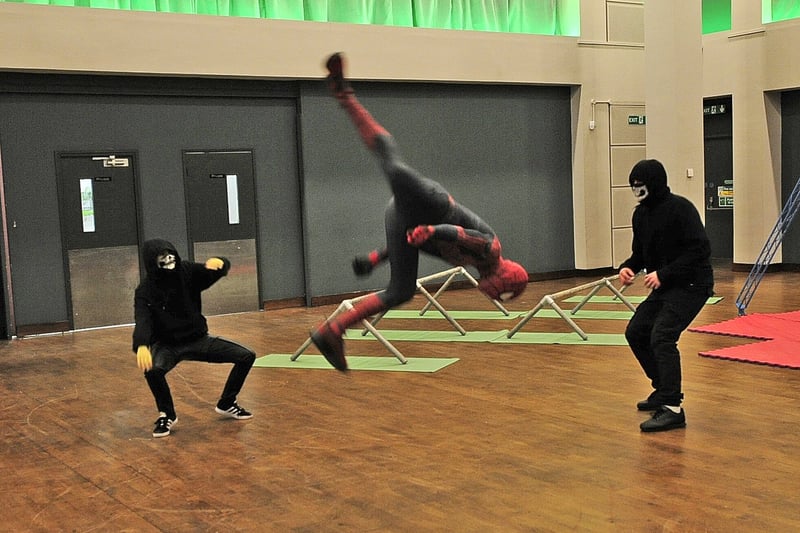 A parkour workshop is also being held and visitors can then experience the excitement of gymnasts
