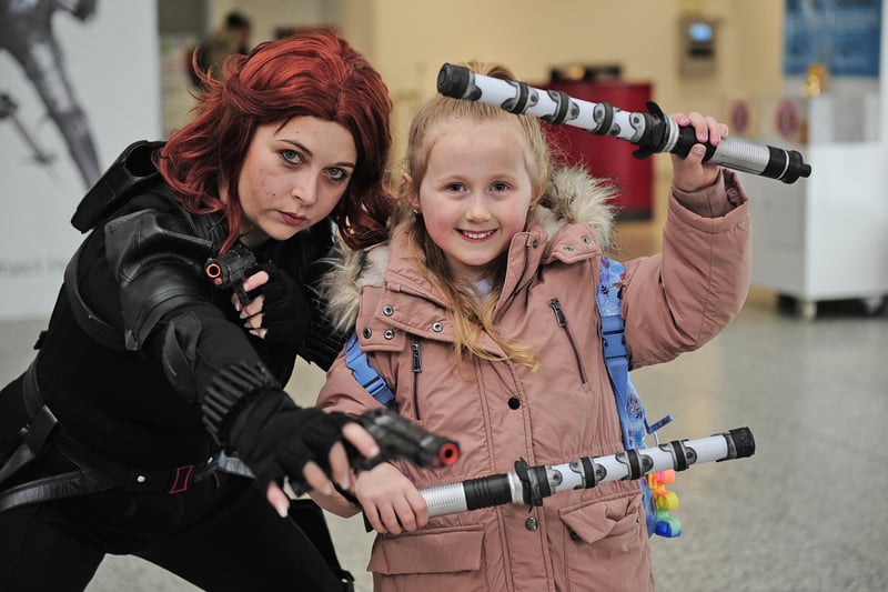 Evelyn Mckee has fun with Marvel's Black Widow.