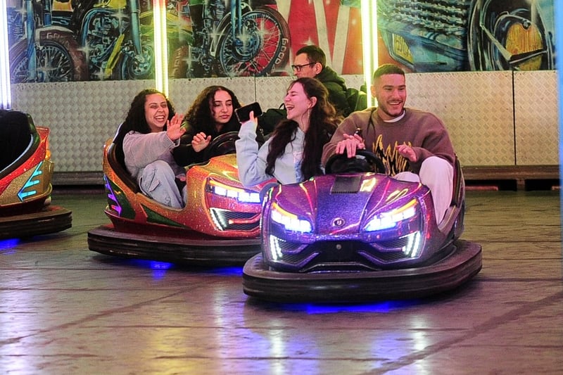 Some had a chance to relive their childhoods on the dodgem cars.