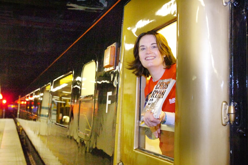 Sunderland librarians headed off to London on the Grand Central at 6.46 on a 2008 morning.
They handed out books to passengers as part of World Book Day.