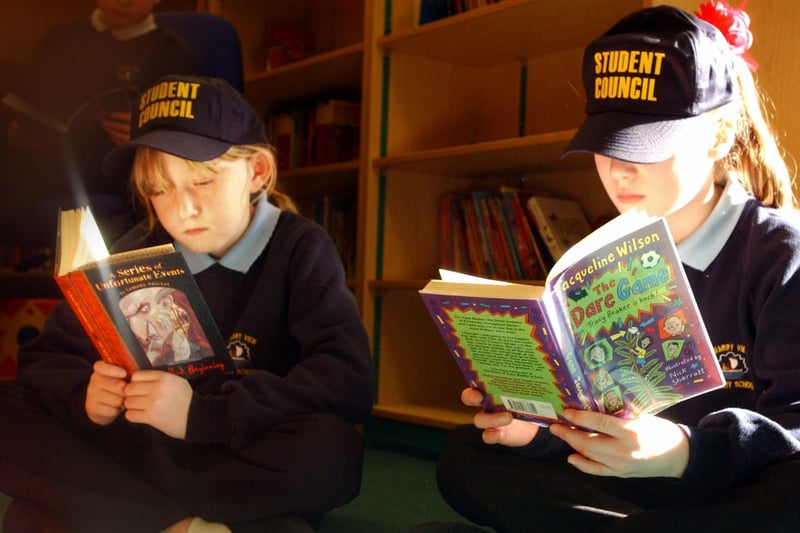Engrossed in their books at Quarry View School in this Echo photo from 2006.