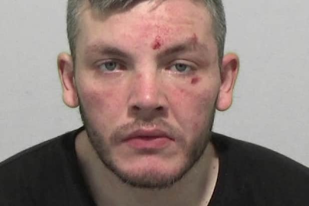 Binns, 33, pleaded guilty to three counts each of burglary and fraud by false representation, and one of theft at South Tyneside Magistrates Court.
He also asked for a burglary to be taken into account.
Magistrates jailed Binns for a total of 12 weeks, a sentence they suspended for 18 months.
But he failed to keep his liberty after Probation Service chiefs intervened and ordered his recall to prison.
He will serve 28 days of a jail term,  imposed in January last year for burglary and driving offences