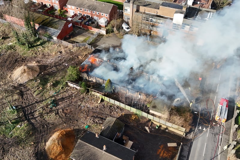 These aerial shots of the scene were taken on a drone by Liam Sowden, of Sowden Captures.