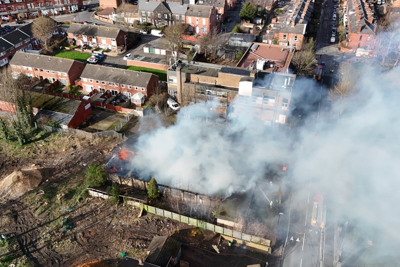 West Yorkshire Police confirmed that a number of roads closed as firefighters continue to battle the blaze. They were Wesley Street to the junction of Tong Road, Town Street and also Church Road.
