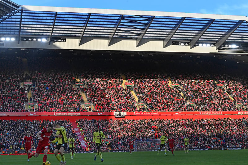 Anfield recorded a new highest league attendance on Saturday