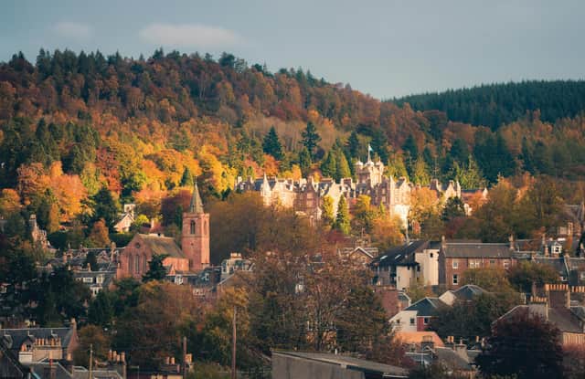 Crieff in Perthshire, was ranked ninth for natural beauty and 23rd for wellbeing, with the average £244,000 house price 
putting it at 43rd for value.