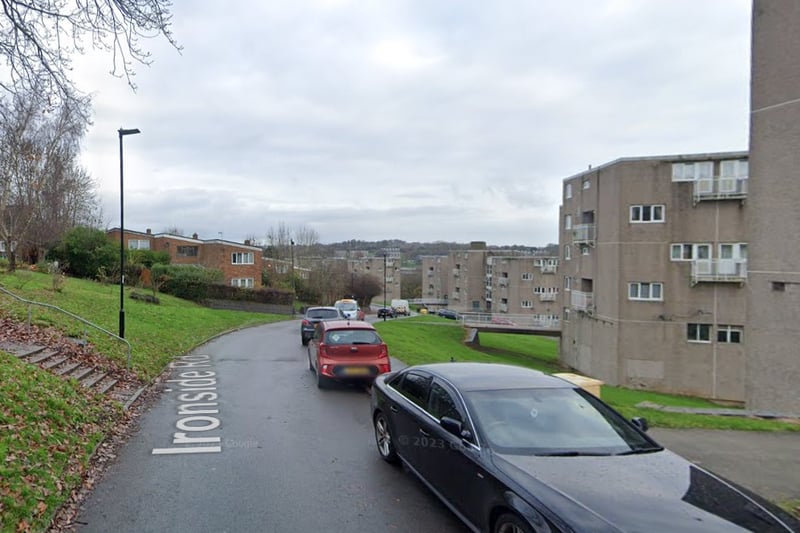 The joint second-highest number of reports of criminal damage and arson in Sheffield in December 2023 were made in connection with incidents that took place on or near Ironside Road, Gleadless Valley, with 4