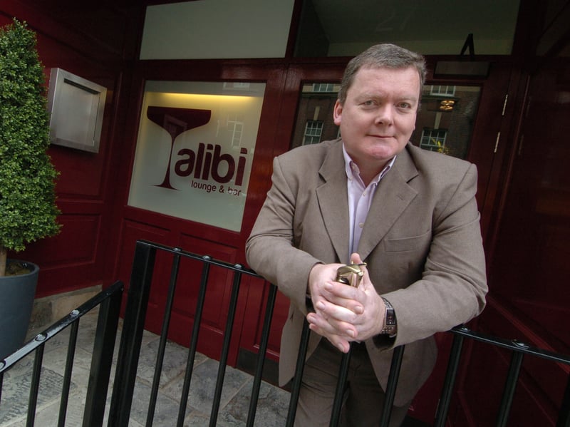 Peter McNerney outside Alibi bar, on Trippet lane, Sheffield
