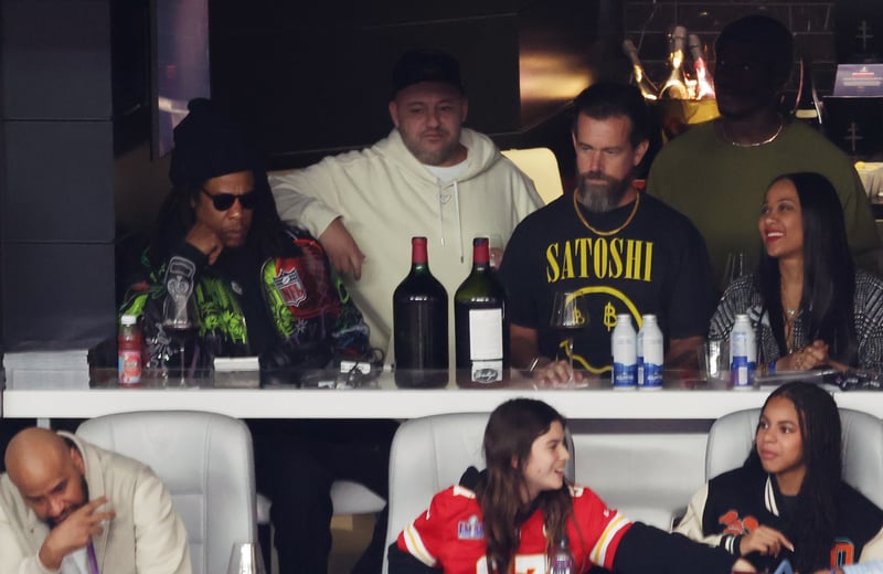 Jay Z and Blue Ivy Carter with Jack Dorsey