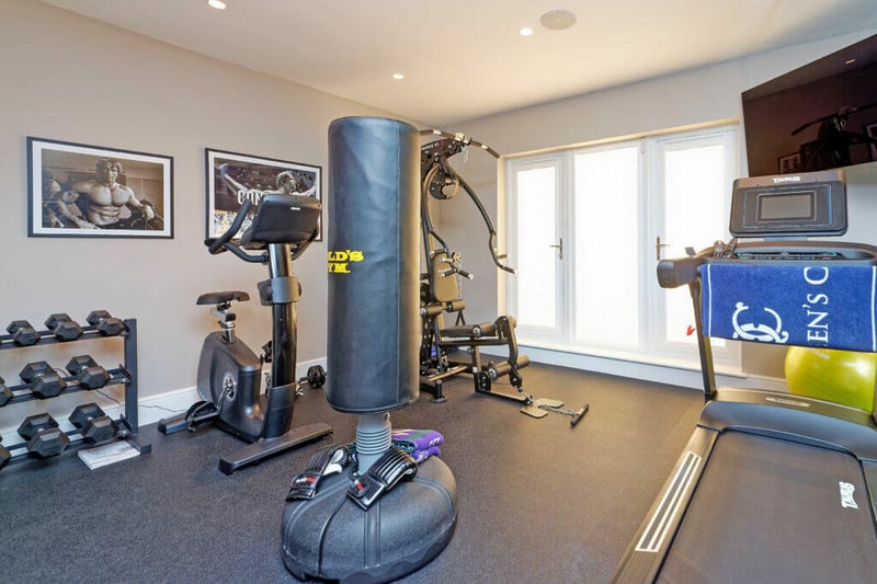 A look inside the in-house gym which is one of many standout features in the property. 