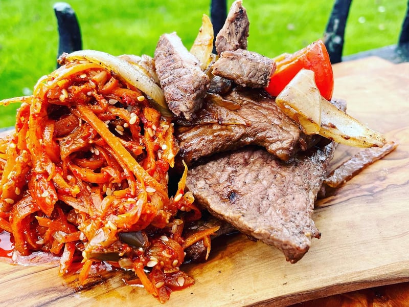 Another Korean shop, Street Food Stop offer fusion-dishes of their own design from their bright-red trailer on Kelvin Way.
